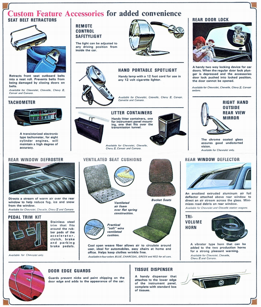 1967 Chevrolet Accessories Foldout Page 5